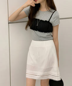 半袖Tシャツ コットンスリム半袖Tシャツ(5color) MELANGE