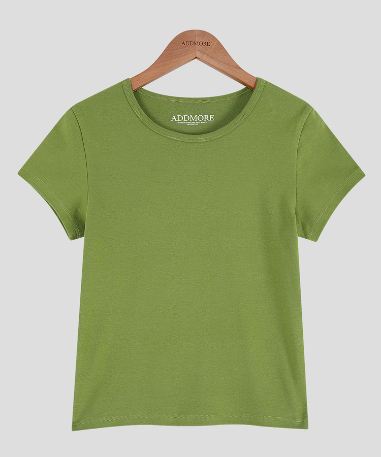 コットンスリム半袖Tシャツ(5color)