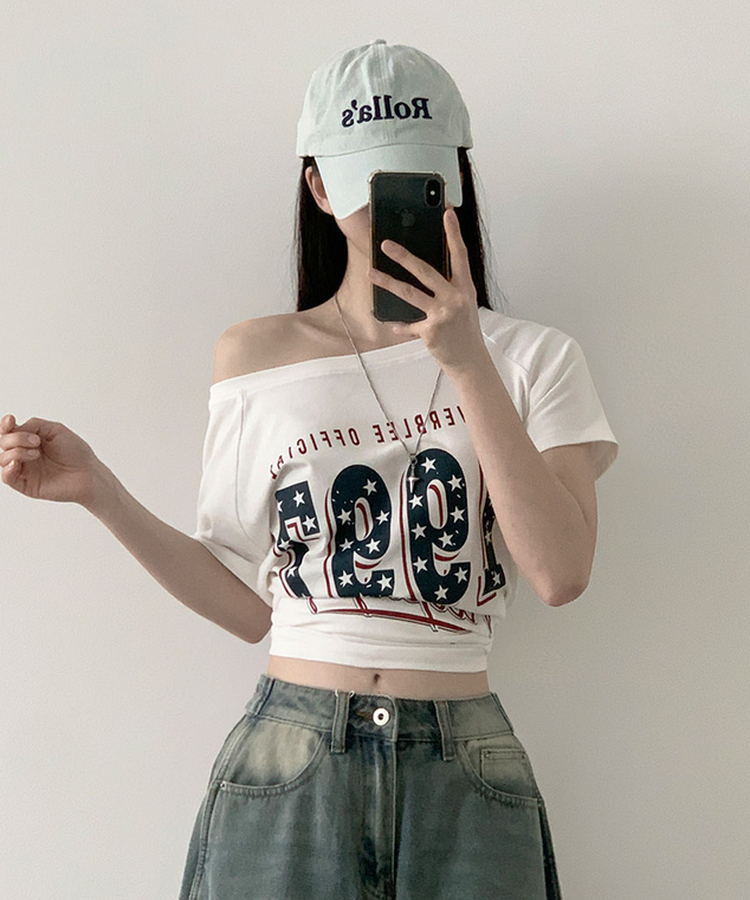 STS67572 アメリカナンバーワンショルダー半袖Tシャツ 半袖T