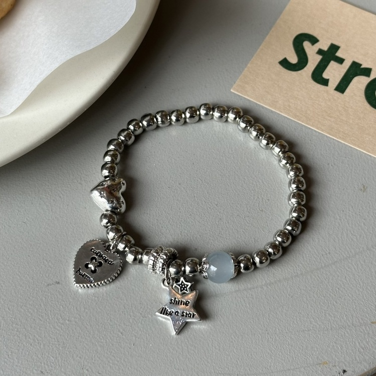ファッション雑貨 キュートチャームブレスレット SILVER