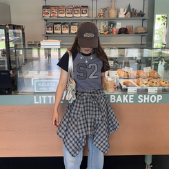 半袖Tシャツ カジュアルパッチTシャツ SKY BLUE
