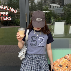 半袖Tシャツ カジュアルパッチTシャツ SKY BLUE