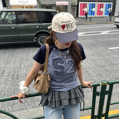 半袖Tシャツ カジュアルパッチTシャツ SKY BLUE
