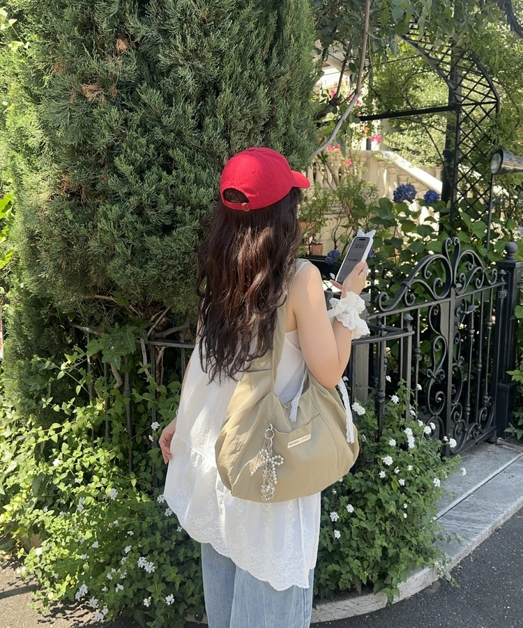 ミニワンピース シャインレースキャミワンピース WHITE