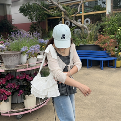 バッグ 【2color】フリルリボンバッグ WHITE