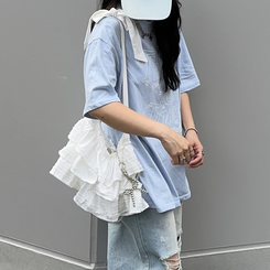 バッグ 【2color】フリルリボンバッグ WHITE