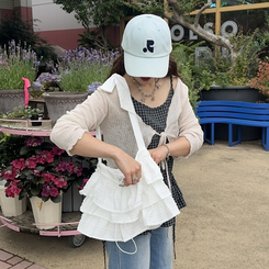 バッグ 【2color】フリルリボンバッグ WHITE