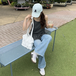 バッグ 【2color】フリルリボンバッグ WHITE