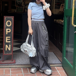 バッグ リボンショルダーバッグ SILVER