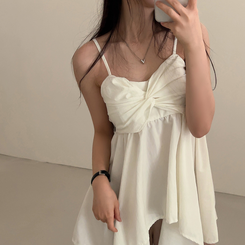 ミニワンピース キャミソールビスチェワンピース BEIGE