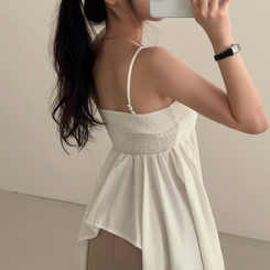ミニワンピース キャミソールビスチェワンピース BEIGE