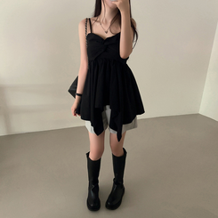 ミニワンピース キャミソールビスチェワンピース BLACK
