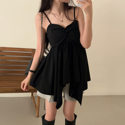 ミニワンピース キャミソールビスチェワンピース BLACK