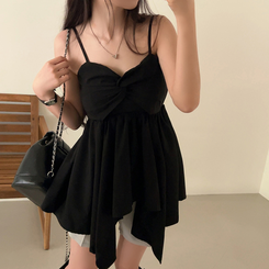 ミニワンピース キャミソールビスチェワンピース BLACK