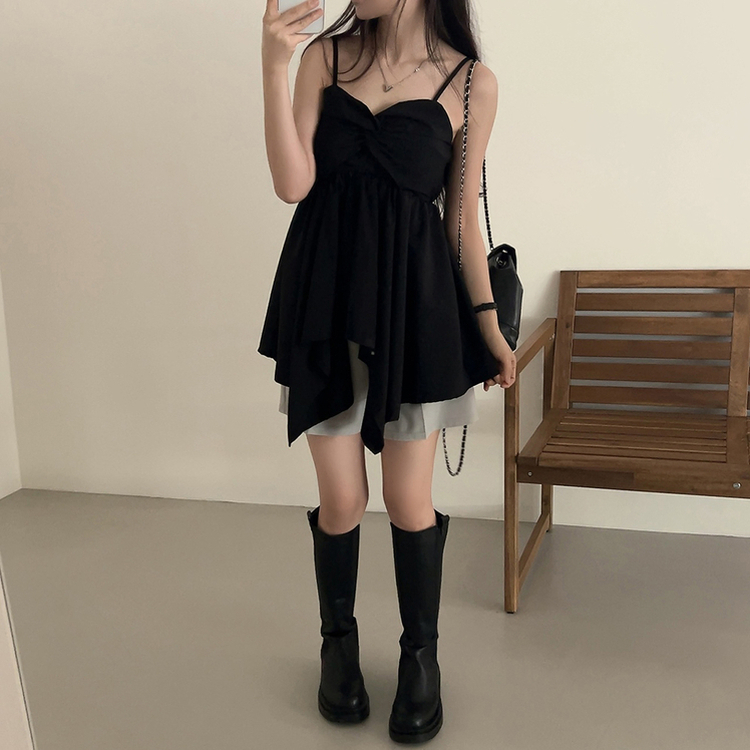 キャミソールビスチェワンピース BLACK