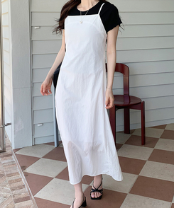ロングワンピース ストラップキャミソールロングワンピース IVORY