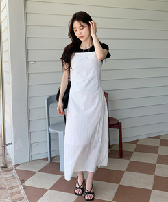 ロングワンピース ストラップキャミソールロングワンピース IVORY