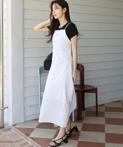 ロングワンピース ストラップキャミソールロングワンピース IVORY
