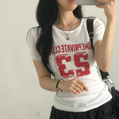 サイドシャーリング半袖Tシャツ IVORY