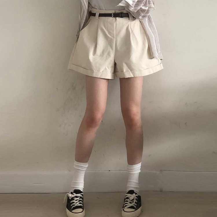 【ベルト付き】バンディングコットンピンタックパンツ BEIGE