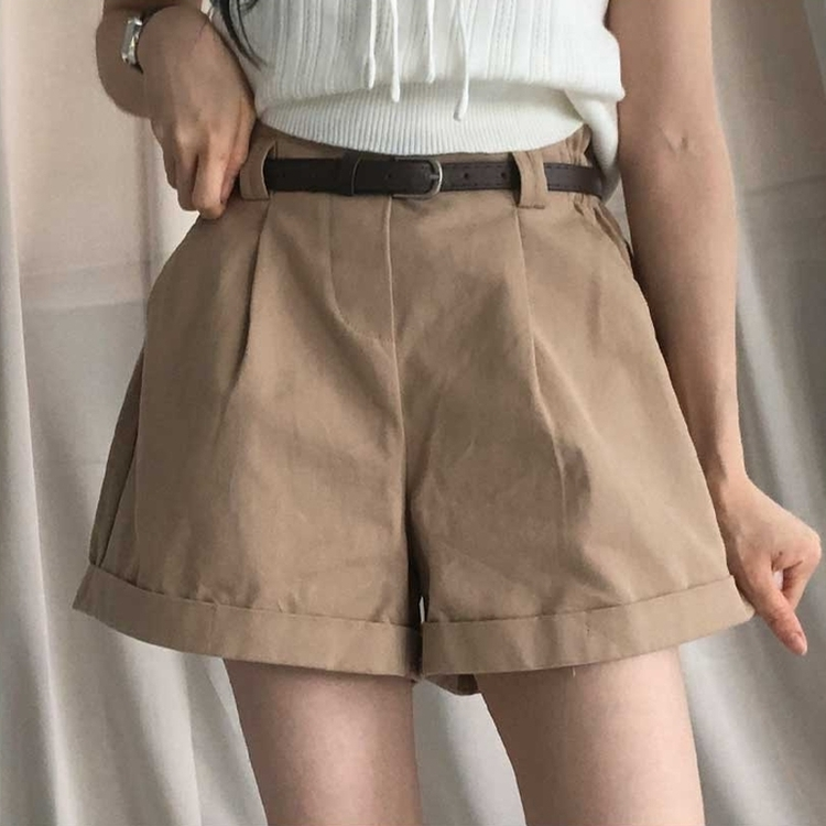 【ベルト付き】バンディングコットンピンタックパンツ BROWN
