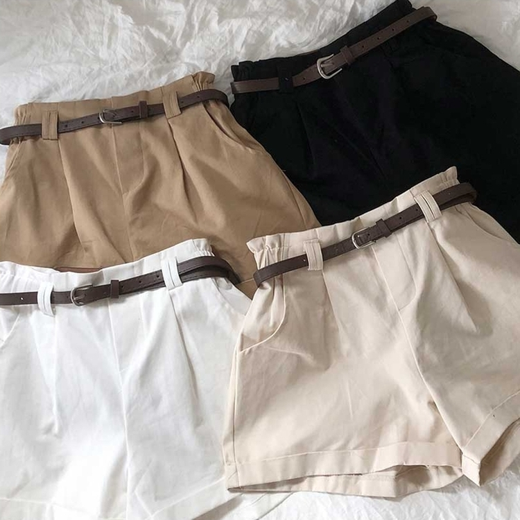 【ベルト付き】バンディングコットンピンタックパンツ