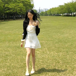 ドレープミニワンピース WHITE