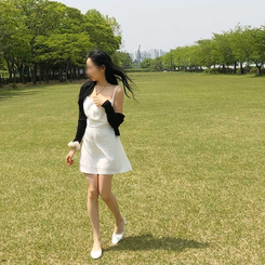 ドレープミニワンピース WHITE