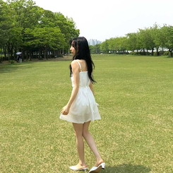 ドレープミニワンピース WHITE