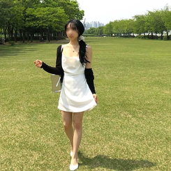 ドレープミニワンピース WHITE