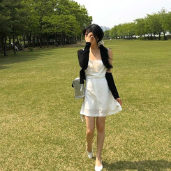 ドレープミニワンピース WHITE