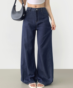 【丈別】テンセルワイドクーリングデニムパンツ DEEP DENIM