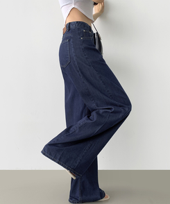 【丈別】テンセルワイドクーリングデニムパンツ DEEP DENIM