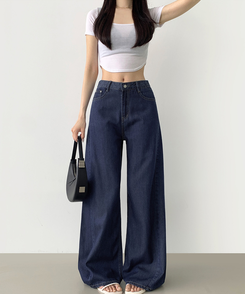 【丈別】テンセルワイドクーリングデニムパンツ DEEP DENIM