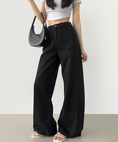 【丈別】テンセルワイドクーリングデニムパンツ BLACK DENIM