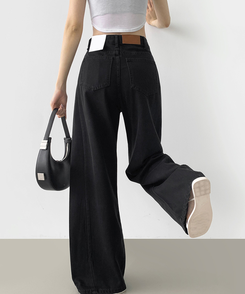 【丈別】テンセルワイドクーリングデニムパンツ BLACK DENIM