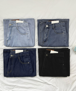 【丈別】テンセルワイドクーリングデニムパンツ