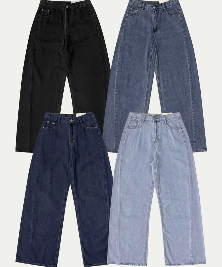 텐셀 맥시 와이드핏 쿨링 여름 데님 팬츠