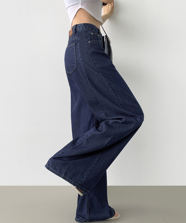 텐셀 맥시 와이드핏 쿨링 여름 데님 팬츠 진청