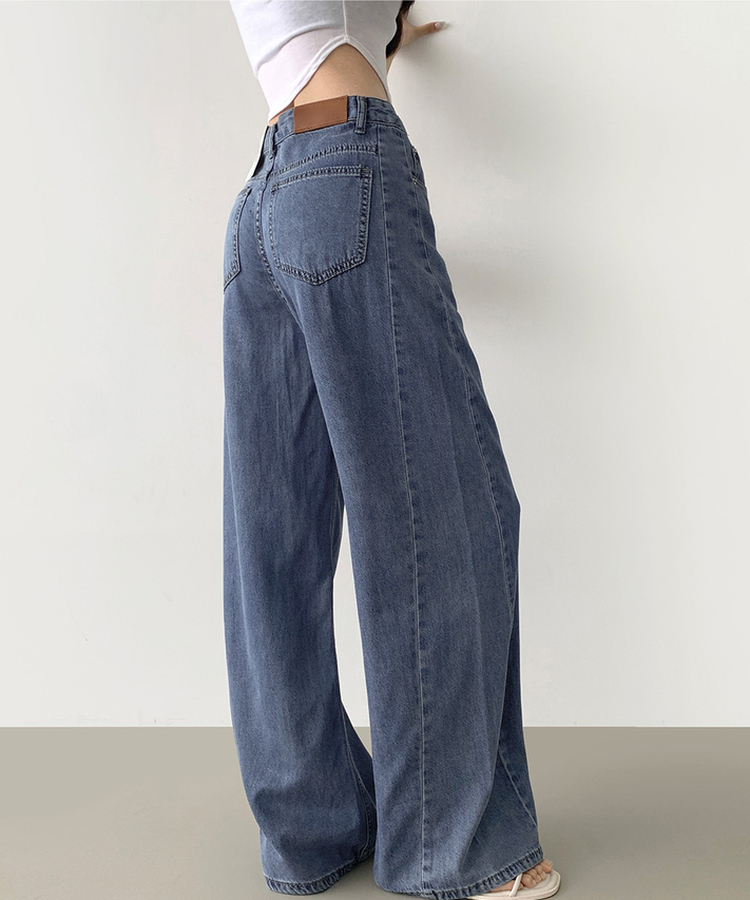 텐셀 맥시 와이드핏 쿨링 여름 데님 팬츠 중청