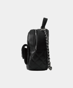 バックバッグ・スクールバッグ キルティングミニトートパックバッグ BLACK