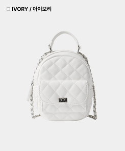 バックバッグ・スクールバッグ キルティングミニトートパックバッグ IVORY