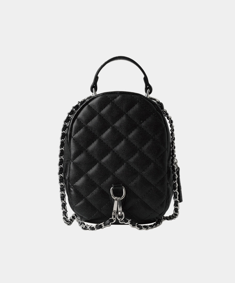 キルティングミニトートパックバッグ BLACK