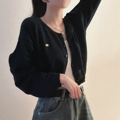 ペンダントリネンバルーンカーディガン(9color) NAVY