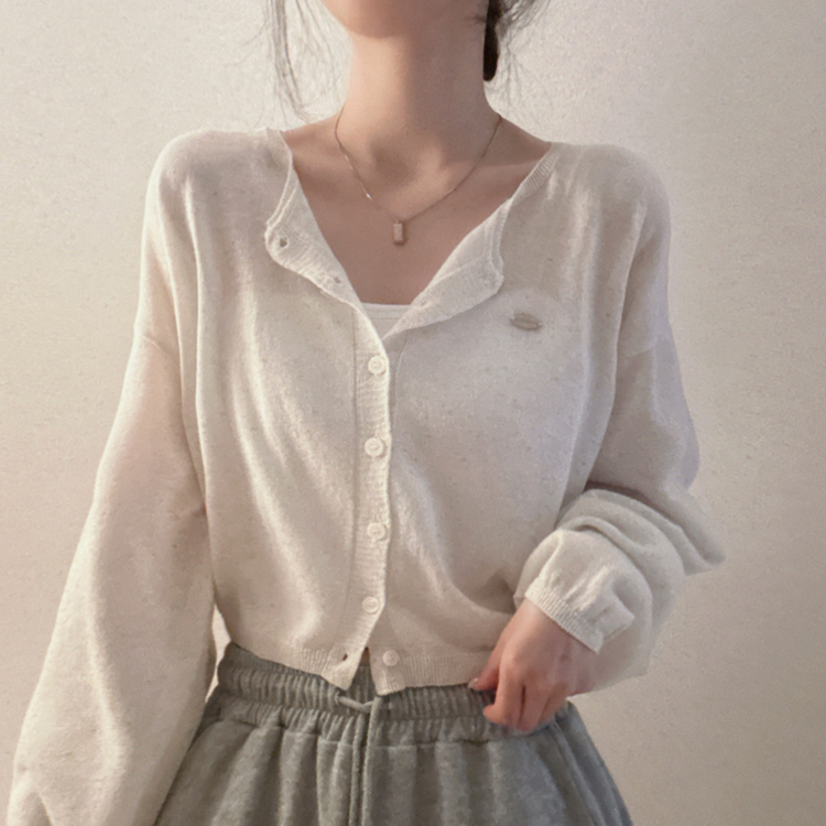 ペンダントリネンバルーンカーディガン(9color) BEIGE