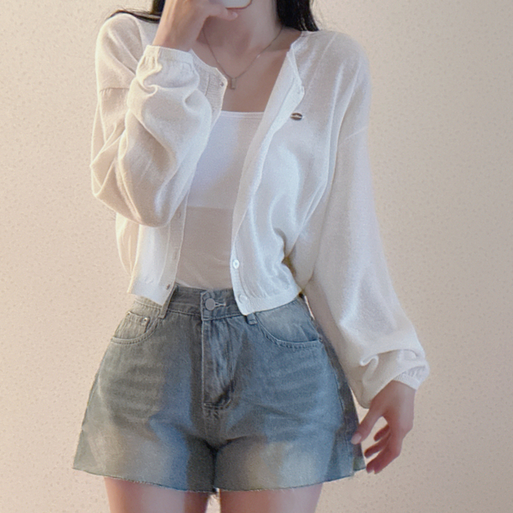 ペンダントリネンバルーンカーディガン(9color) IVORY