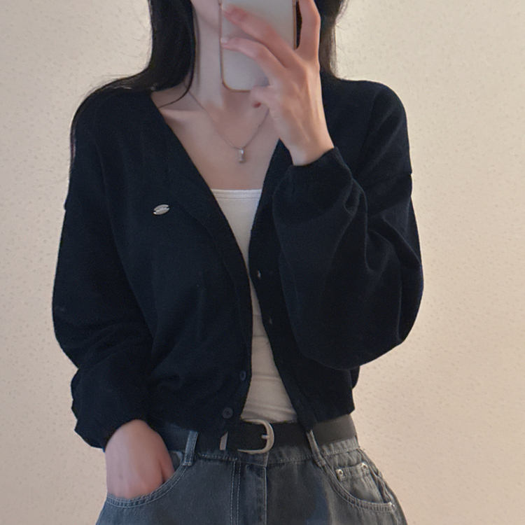 ペンダントリネンバルーンカーディガン(9color) NAVY