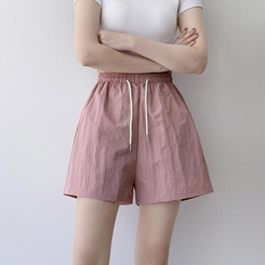 ショートパンツ 【丈別】ワッシャーナイロンパンツ(7color) PINK
