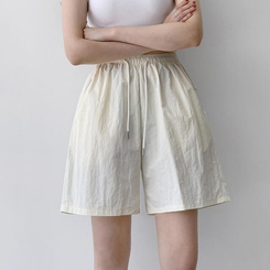 ショートパンツ 【丈別】ワッシャーナイロンパンツ(7color) IVORY