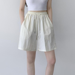 ショートパンツ 【丈別】ワッシャーナイロンパンツ(7color) IVORY